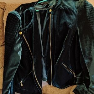 Green velvet jacket